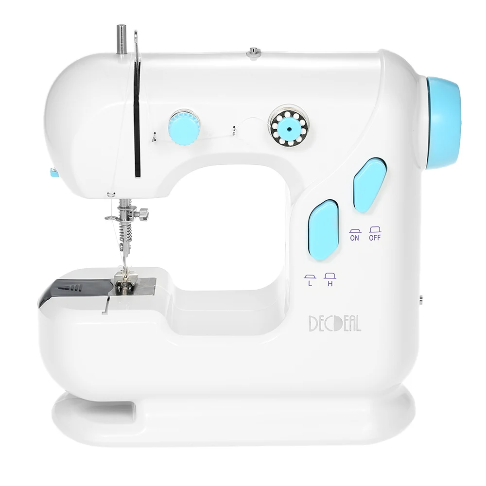

Sewing Machine Multifunctional Electric Household Sewing Machine with Double Thread Double Speed LED Light Foot Pedal AC100-240V