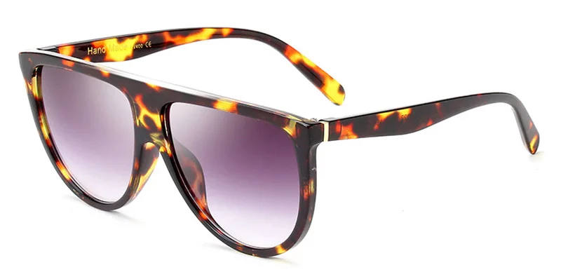 Винтажные очки shauna, женские солнцезащитные очки с плоским верхом, брендовые дизайнерские модные мужские очки с градиентом/прозрачными линзами - Цвет линз: Amber Grey