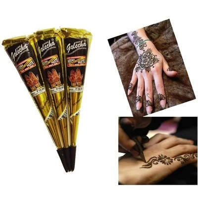 تاتو حنة كريم مخروط هيئة مؤقتة الفن Mehandi التذهيب الطلاء DIY SSwell تاتو حنة كريم مخروط هيئة مؤقتة الفن Mehandi التذهيب الطلاء DIY SSwell