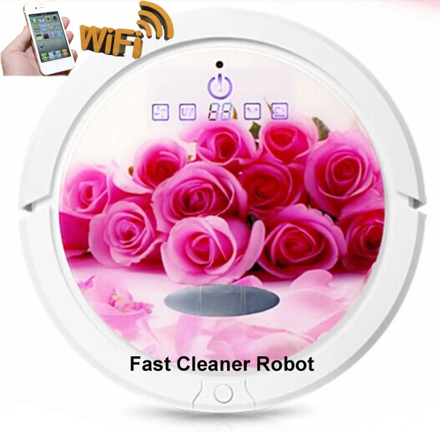 

Smartphone Wifi control Lithium Battery Robot Vacuum Cleaner Updated with Water tank (Sweeping,Vacuum,Wet and Dry Mop together)