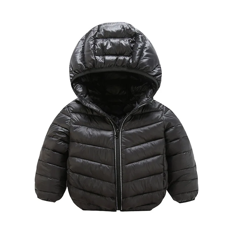 Хлопковая зимняя одежда для девочек длинное однотонное легкий с капюшоном Детская парка вниз пальто Дети толстый хлопок Верхняя одежда, куртки