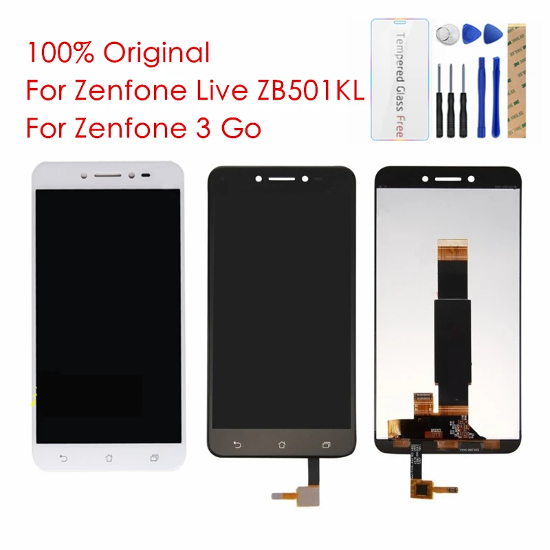 

100% Original For Asus Zenfone Live ZB501KL LCD Display + Frame 10 Screen For Zenfone 3 Go LCD Digitizer Replacement Spare Parts