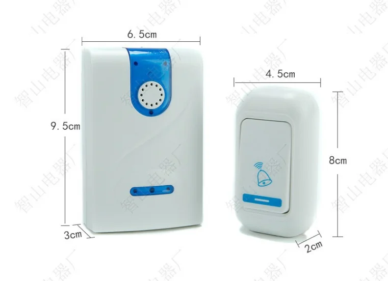 

2016 DC 3V Waterproof 433MHZ LED Wireless Chime Intelligent Door Bell Doorbell Wireles Remote control 32 bells
