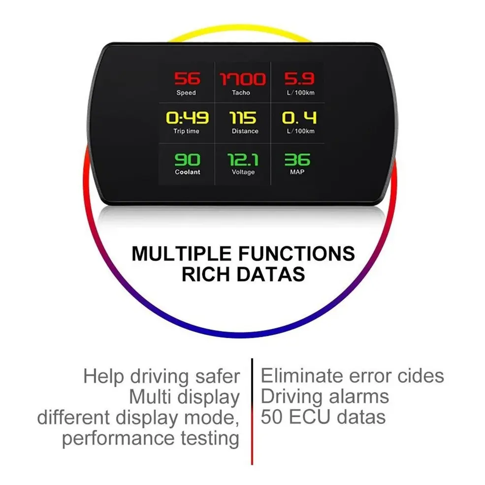 

P12 OBD Scanner Projector Head-Up Display With Mirror Projection Digital Car Speed Projector Digital Display OBD Analyzer