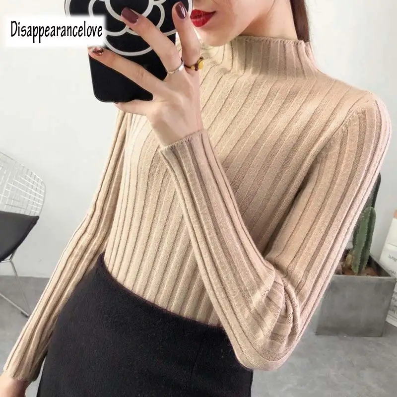 

Turtleneck Sweater Women 2019 New Fashion Autumn Winter Long Sweaters Tops Women's Casual Crochet Knitted sweater