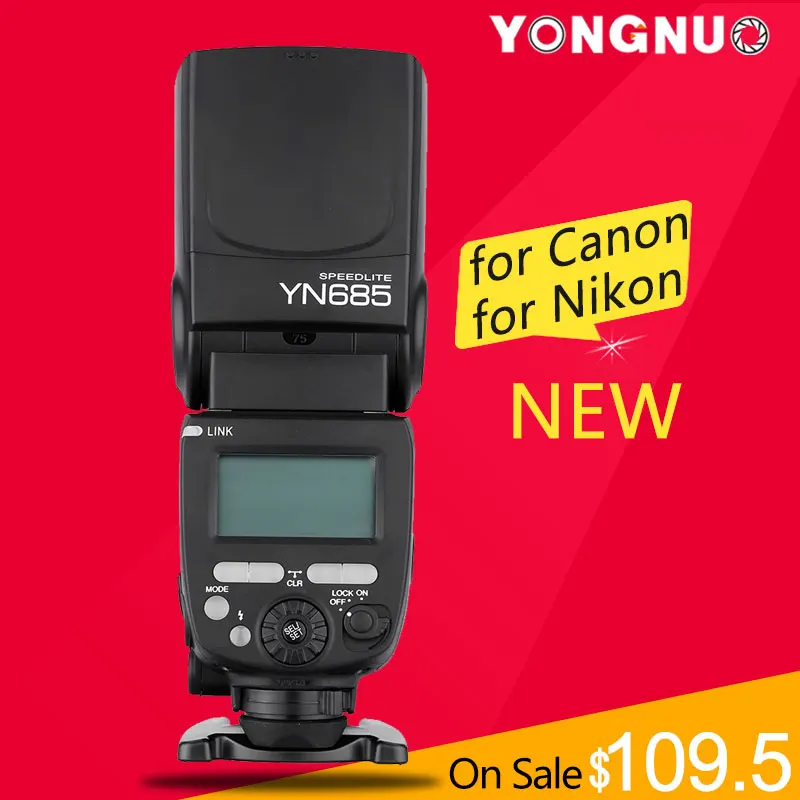 YONGNUO YN685 Wireless 2.4G HSS TTL/iTTL Speedlite Flash for Canon Nikon support YN560IV YN560-TX RF605 RF603 II YN685C YN685N Wholesale Consumer Electronics