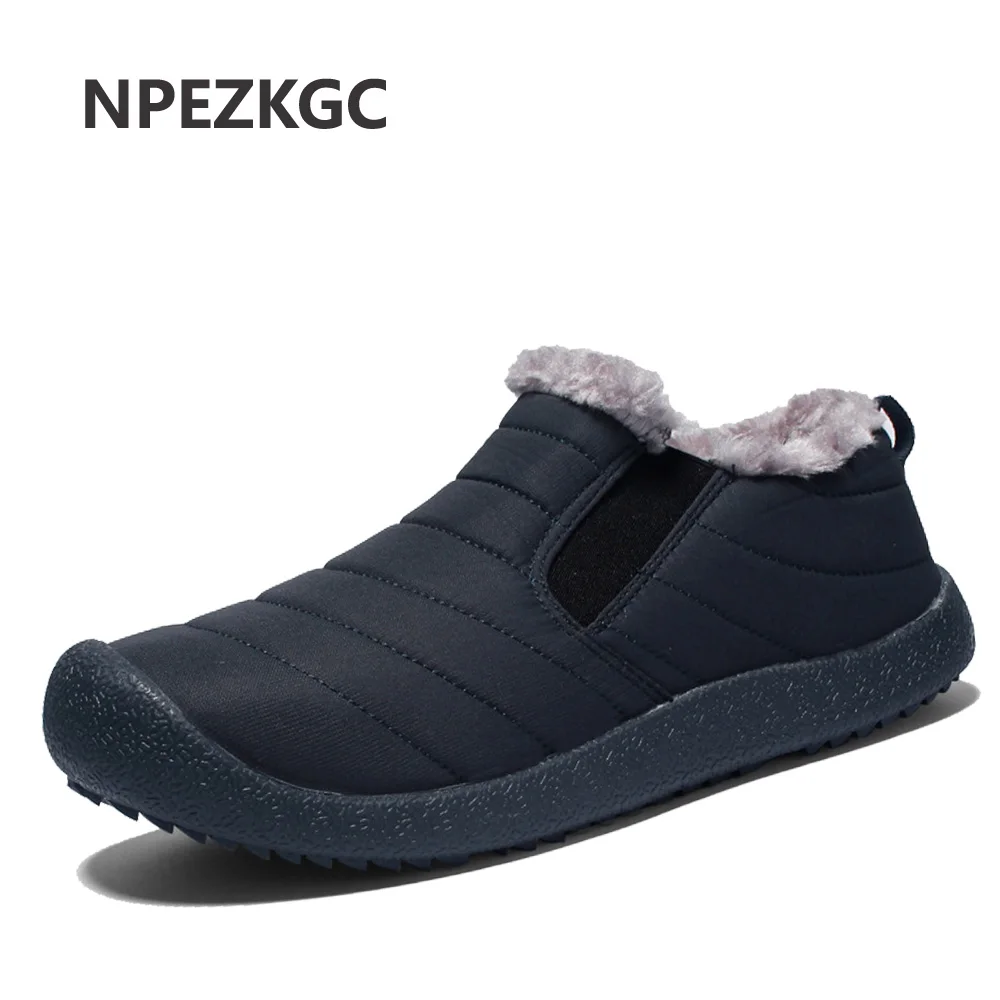 

NPEZKGC New Arrival Men Snow Boots Winter Style Men Shoes Non- Slip Waterproof Boots Keep Warm Men Shoes Home Shoe