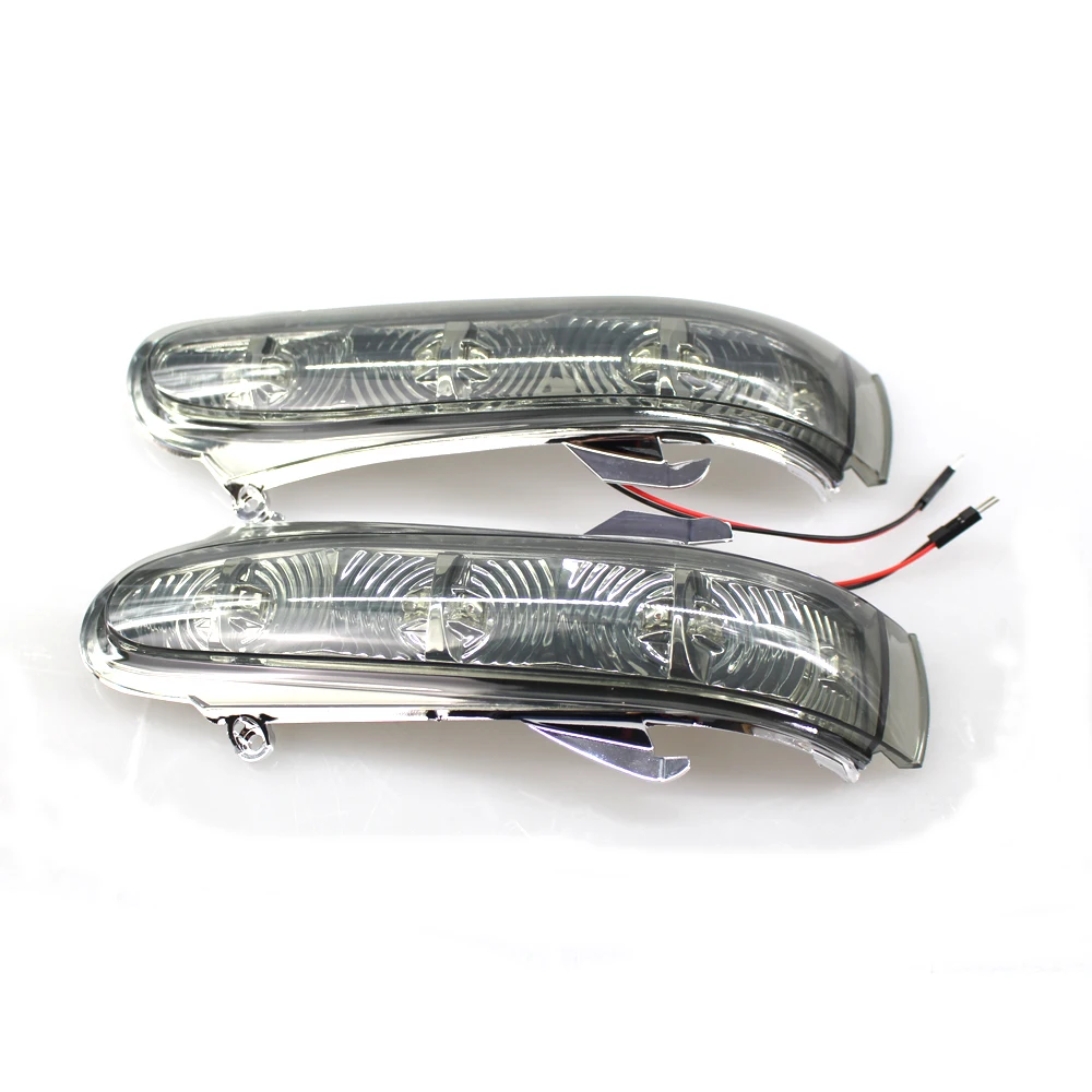 

Fit for 99-03 Benz W220 S320 S500 W215 Gray LED Mirror Turn Signal Light Amber