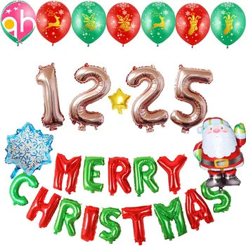 

2019 New Christmas Decoration For Home Santa Claus Balloon Set Merry Christmas Ornaments Decor Party Decorative Balloon Kit