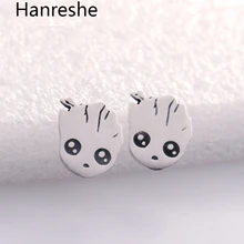 HANRESHE фильм стражи Галактики Серьги детские Грут серьги-гвоздики для девочек Мстители 3 косплей ювелирные изделия