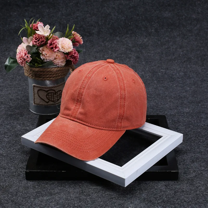 Новая модель Boyfriend Wind Eaves Peaked cap для женщин досуг время Джокер мыть ковбойская ткань бейсболки - Цвет: for old orange JX168