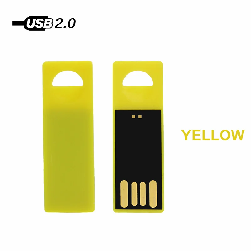 Пластик Водонепроницаемый Usb Flash Drive U флэш-диск 128 MB 4 GB 8 GB 16 GB 32 ГБ, 64 ГБ и 128 Гб памяти водонепроницаемая карта Stick - Цвет: Yellow