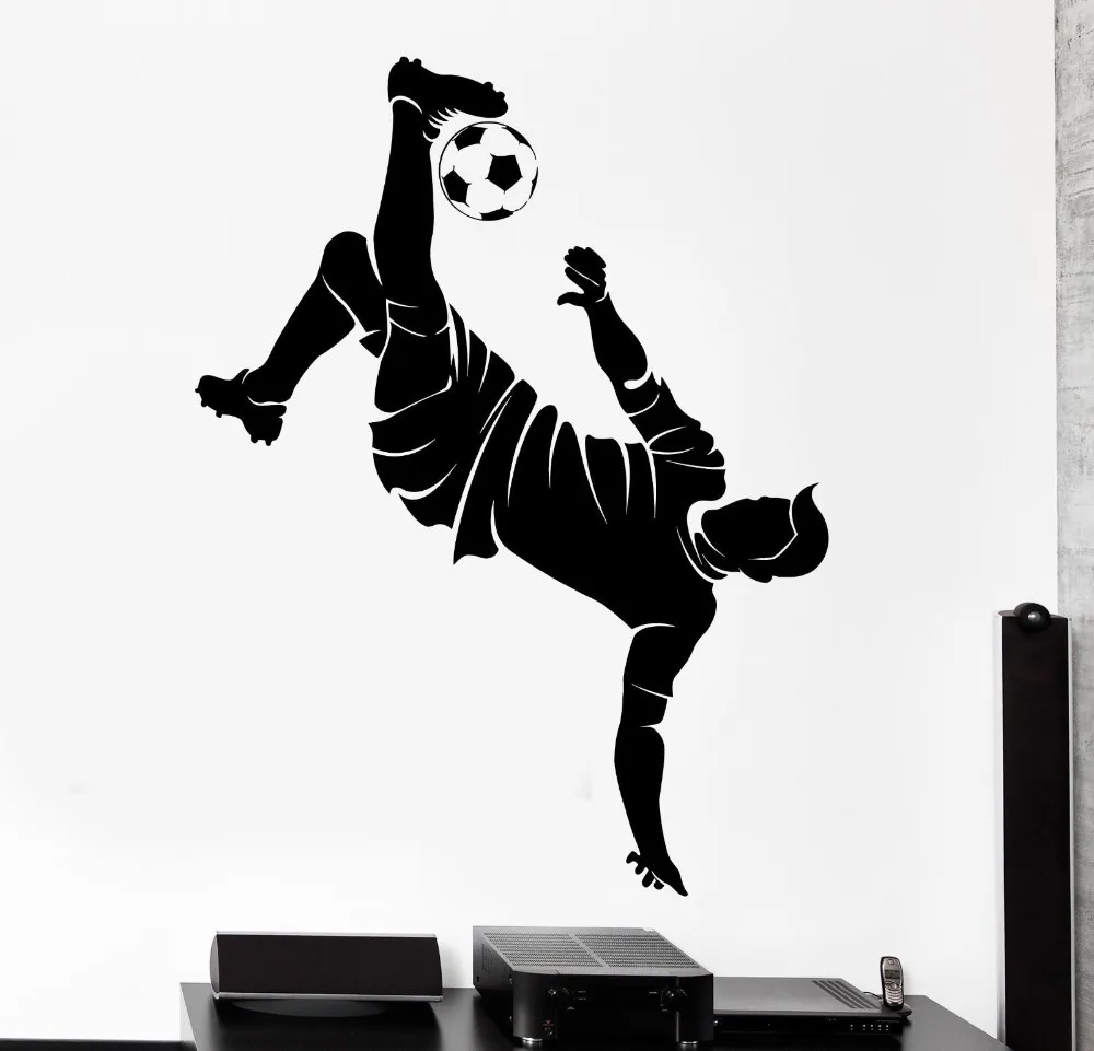 Wall Stickers Sport Soccer Football Player Europe Vinyl Decalsin Wall