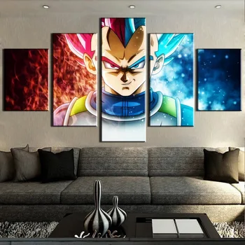 

Home Decoration Canvas 5 Pieces Pictures Animation Dragonball Paintings Wall Art Prints Poster Hotel Modular Bedside Background
