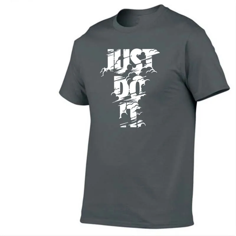 Брендовая Футболка Мужчины Новая мода Just Do It с принтом букв модные футболки
