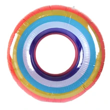 HOT Swimming Pool Inflatable Rainbow Swim Ring Adult Fruit Swim Ring Life Buoy new A30