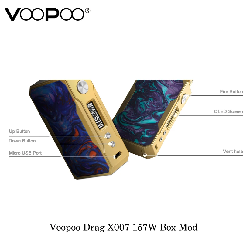 Классический мод для электронных сигарет Voopoo Drag X007 157 Вт контроль температуры