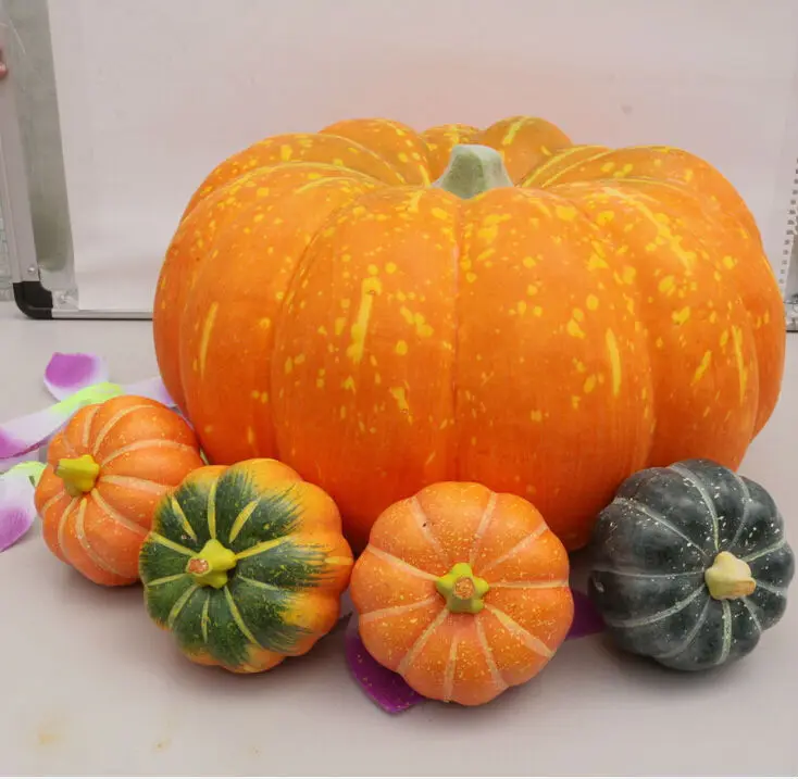 38cm big size funny halloween christmas supplies high artificial foam pumpkins vegetables home market decoration - Fake Halloween Pumpkins 38cm big size funny halloween christmas supplies high artificial foam pumpkins vegetables home market decoration - Fake Halloween Pumpkins