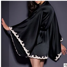 Сексуальное кимоно халат белье Ночная сорочка Ночная рубашка пижамы; одежда для сна; халат нижнее белье Femme Сорочки рубашки одежда для сна