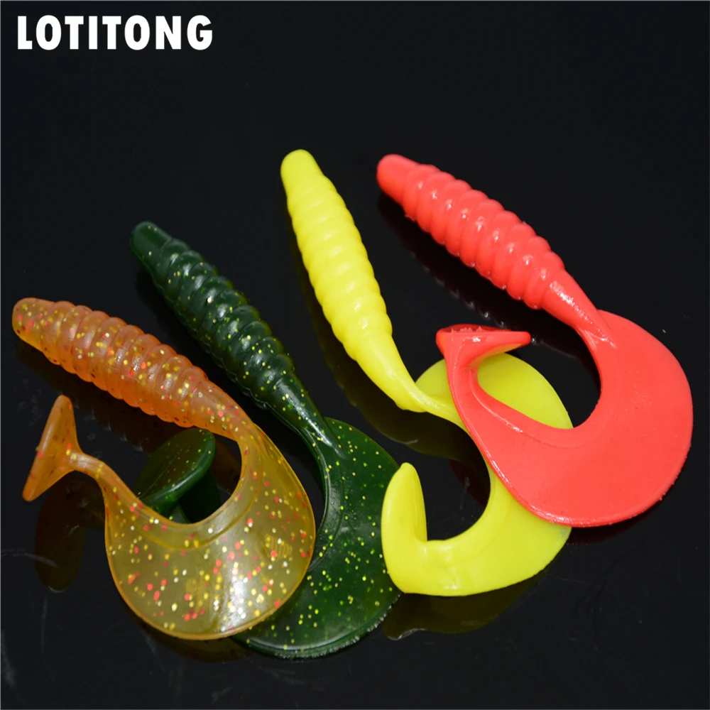 LOTITOTNG 4pcs/lot 6g 8cm lures soft bait worm maggots soft bait lure
