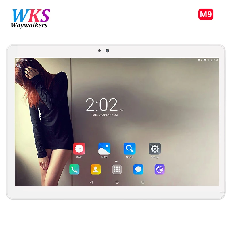 WKS Octa Core 10.1 Inch Android 7.0 Tablets PC 4GB RAM 64GB ROM WIFI 1920*1200 High Definition and simple Tablets 3G Phone C