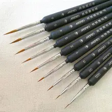 Kit de pincéis de tinta profissional, 5 peças, miniatura, pincel de nylon, pincel acrílico, pintura acrílica, gancho fino, caneta de arte, pintura à mão a3