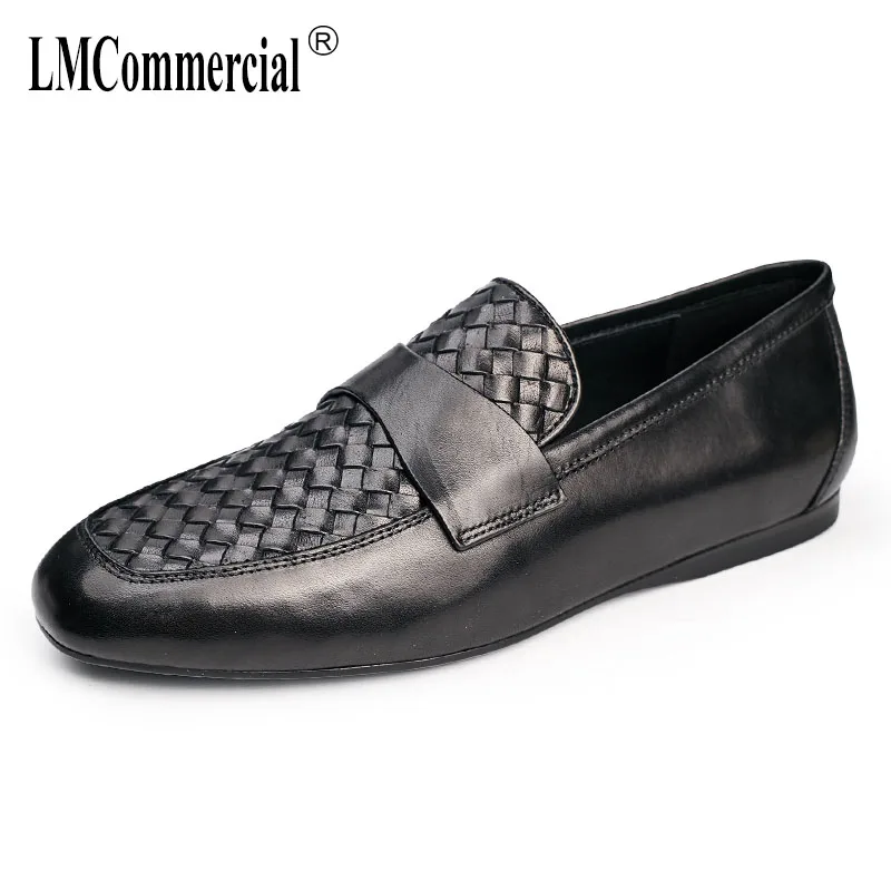 

2018 spring and autumn British reto shoes men all-match cowhide men's lazy casual shoes Genuine leather loafers shoes male