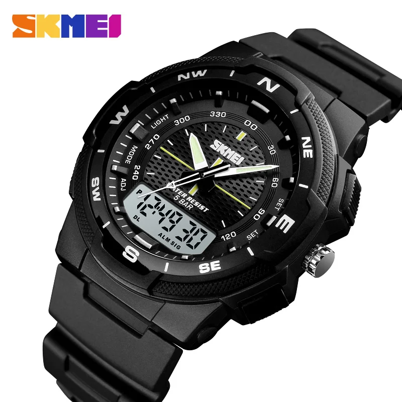 

Men Man Electronic Watch Men's Quartz Wristwatch Pu Strap Waterproof Digital Wrist Watch Man Stop Watch For Outdoor Sports