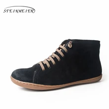Women Winter Snow Boots Genuine leather Ankle Spring flat Shoes woman Short Brown Boots With Fur 2019 for women lace up boots Women Winter Snow Boots Genuine leather Ankle Spring flat Shoes woman Short Brown Boots With Fur 2019 for women lace up boots