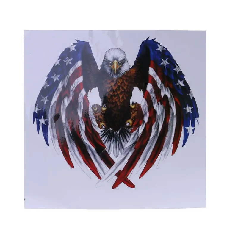 USA American Bald Eagle Flag Reflective Decal Bumper Sticker 12/"