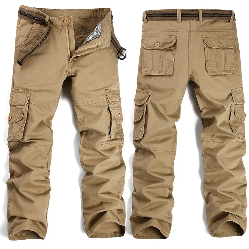 Mens Cargo Pants Casual Mens Pant Baggy Regular Cotton Trousers Male Combat Military Tactical Pants with Multi Pockets Mens Cargo Pants Casual Mens Pant Baggy Regular Cotton Trousers Male Combat Military Tactical Pants with Multi Pockets