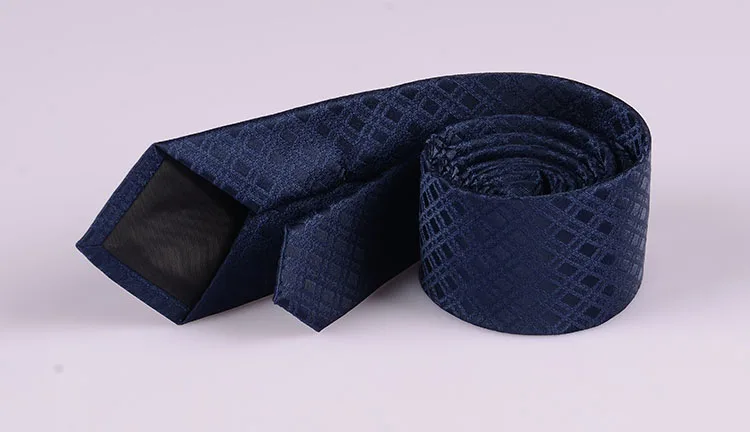 New Men Slim Ties Neckties Classic Polyester woven party Necktie Fashion Plaid Man Tie for wedding LD065