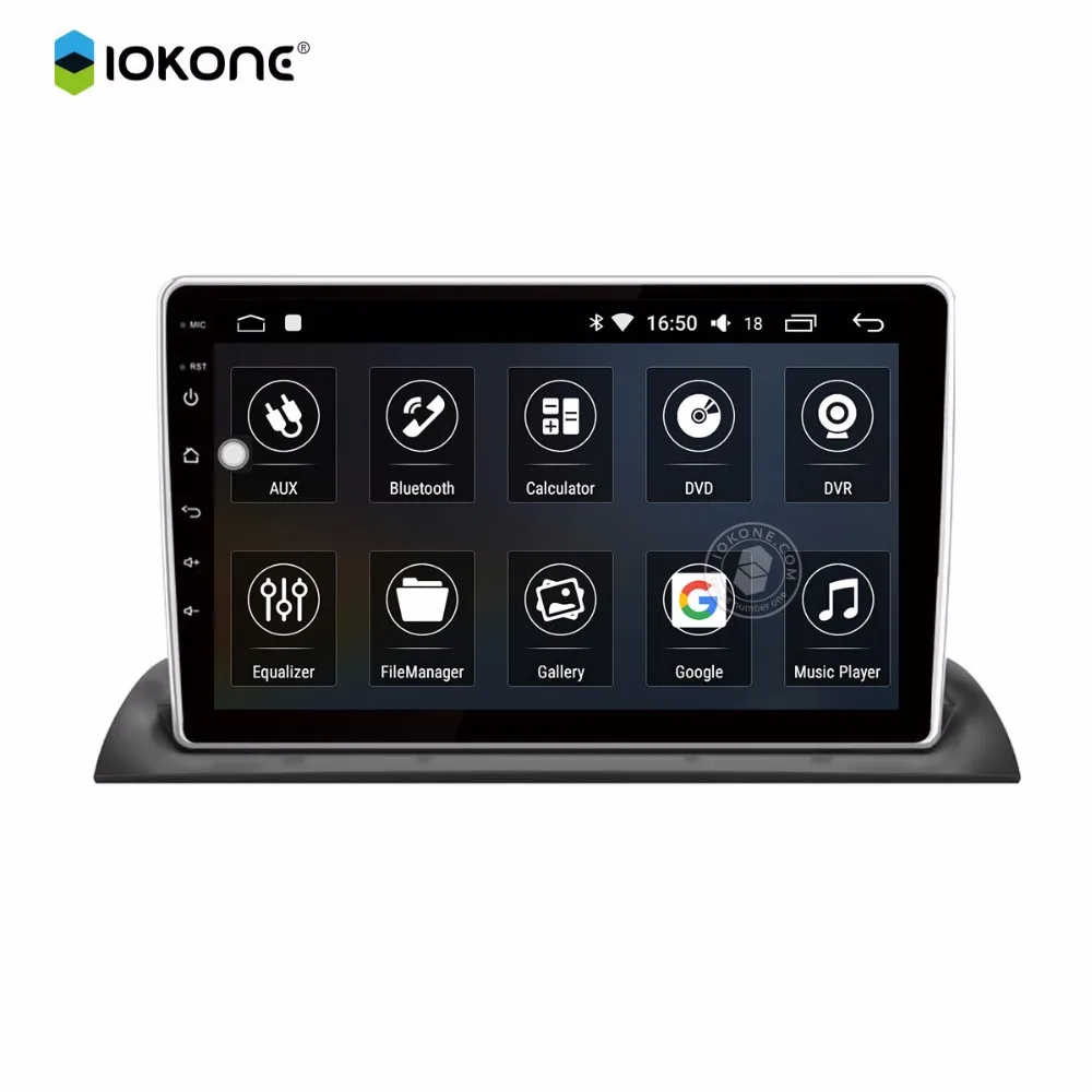 IOKONE автомобильный android 8 0 мультимедиа dvd плеер 2 din стерео gps core Радио экран IPS 2.5D 10 1