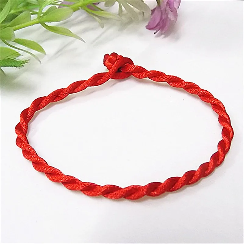 

Sale 2017 1PC Fashion Red Thread String Bracelet Lucky Red Green Handmade Rope Bracelet for Women Men Jewelry Couple