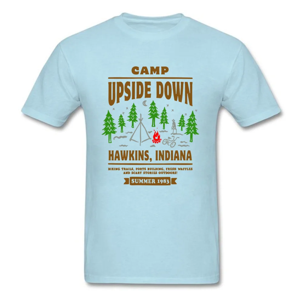 Newest Men T-Shirt Round Collar Short Sleeve 100% Cotton Camp-Upside-Down0625 Tops Shirts Birthday Tee Shirt Top Quality Camp-Upside-Down0625 light