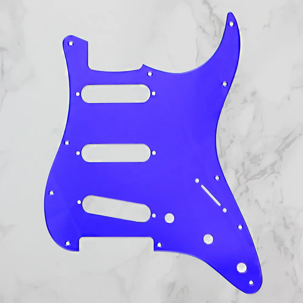 FLEOR 1 шт. зеркальная Гитара Pickguard 11 отверстий Страт гитара sss царапина пластина w/Pickguard винты для FD ST