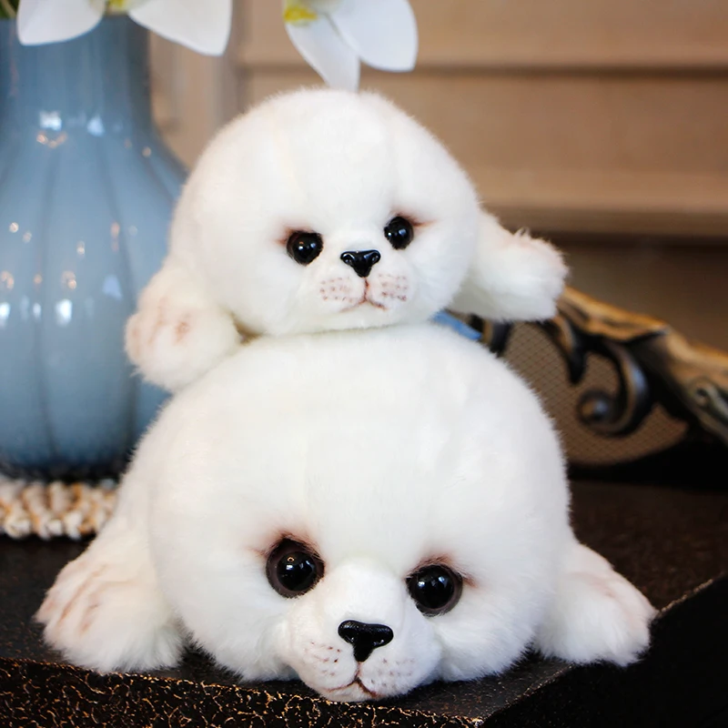  Quality 2 pcs Simulation Animal Seal Plush Toy Super Cute Sea Seal Stuffed Doll for  Girlfriends Kids Birthday Holiday Gifts Car Deco DY50562 (6)