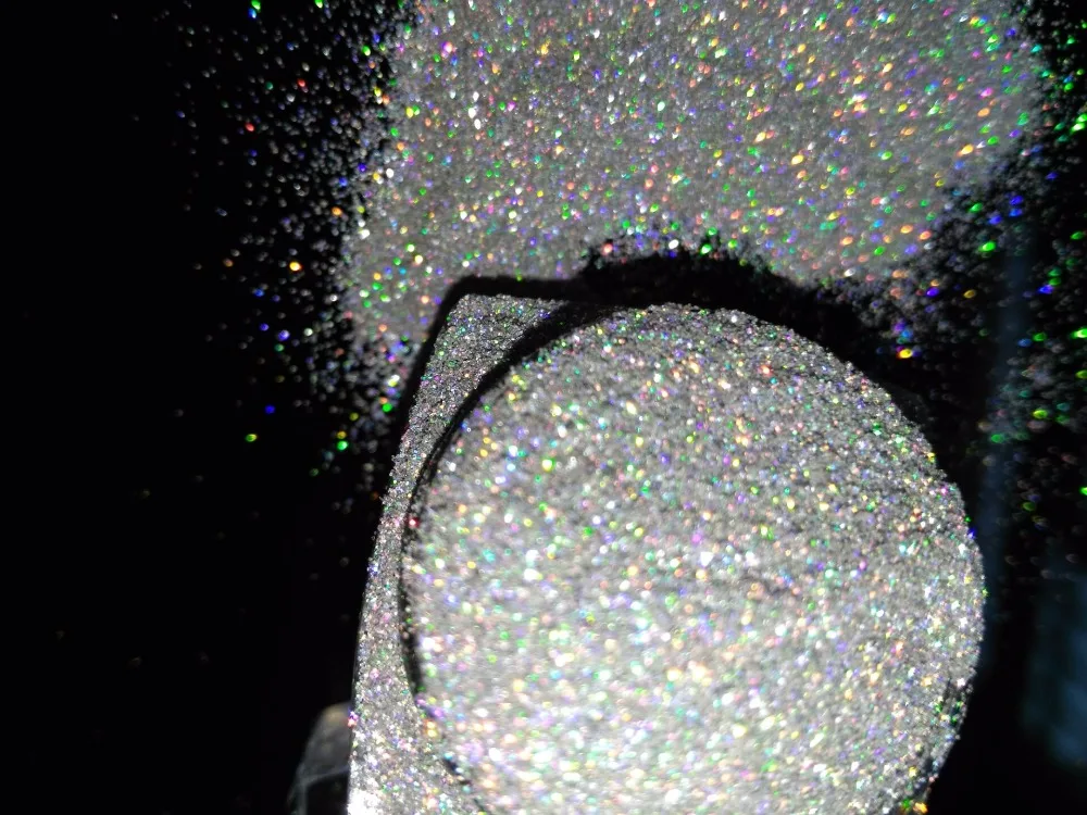BSYE21-1/256. 004 голографическая Лазерная Серебристая Рассыпчатая блестящая пудра для макияжа лица и тела