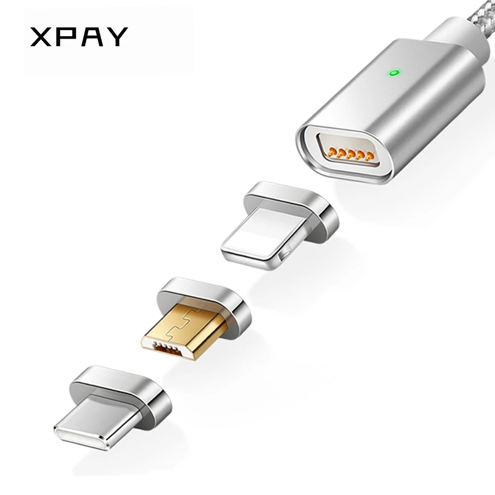 Магнитный кабель Micro USB LOERSS для IPhone samsung, кабель для быстрой зарядки и передачи данных, шнур для магнитного зарядного устройства, кабель usb type C для мобильного телефона