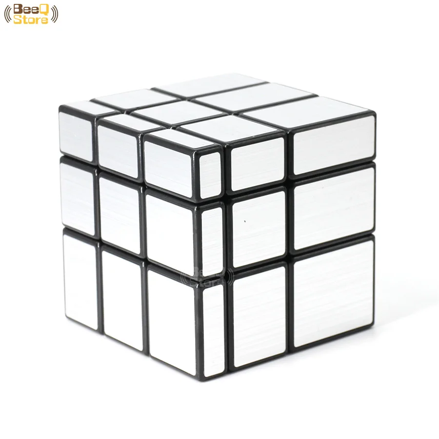 Shengshou 2x2 3x3 зеркальный куб магический куб Золотой Серебряный Матовый волшебный куб 3x3x3 для детей обучающая игрушка в подарок - Цвет: 3x3-Silver