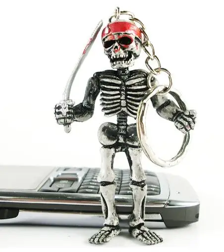 

chaveiro! Ghost key chain pendant rubber Keychain fashion skeleton soldier keychain Creative skeleton key chain Souvenir