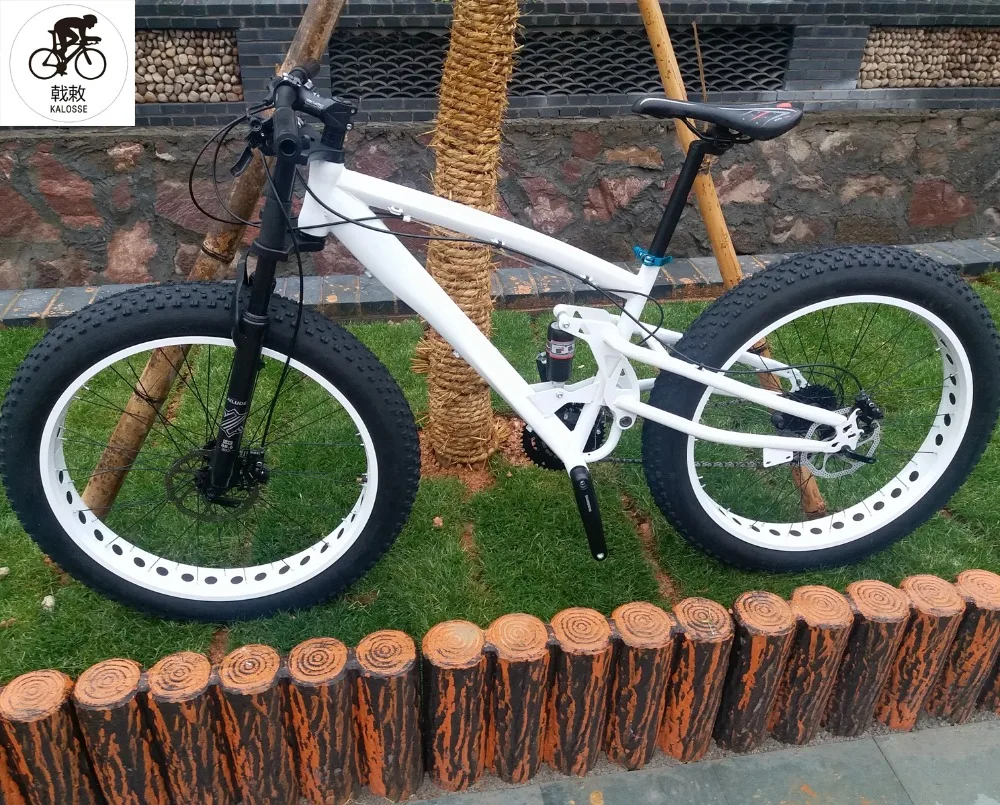 Discount Kalosse   30speed  Full suspension   Microshift   Fat bike  26*4.0 inch snow bike   fat bicycle mountain bike 0