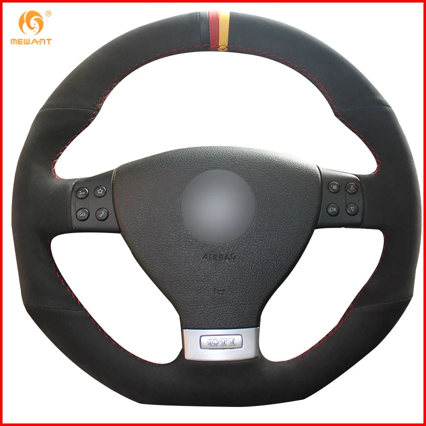 MEWANT для Volkswagen Golf 5 Mk5 GTI VW R32 Passat R GT 2005 черные замшевые аксессуары|car steering wheel cover|steering