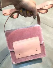 Autumn &winter new velvet solid color stitching shoulder bag, fashionable ladies sweet cute soft diagonal bag,women crossbag