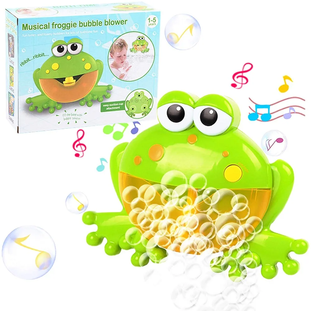 

Musical Frog Baby Bath Bubble Toy Automatic Bubble Blower, Fun Bathtub Bubble Toys for Baby Kids Boys Girls Cute Bath Toys