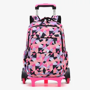 

New Removable Children School Bags with 2/6 Wheels for Girls boys Trolley Backpack Kids Climbing stairs Wheeled Bag Backpack