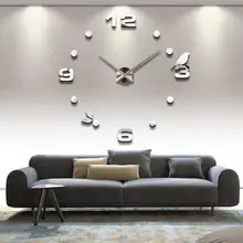 3D акриловые простые настенные часы DIY цифровые настенные часы с птицей украшения