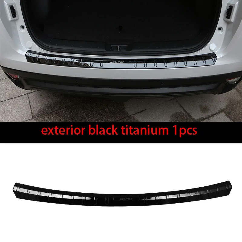 Порог, новинка, педаль, задняя защита багажника, яркая полоска, автомобильный Стайлинг, полоска для Mitsubishi ECLIPSE CROSS - Цвет: exterior black 1pcs