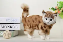 Моделирование кошка реалистичные естественный цвет постоянные CAT модель подарок 23x9x20 см