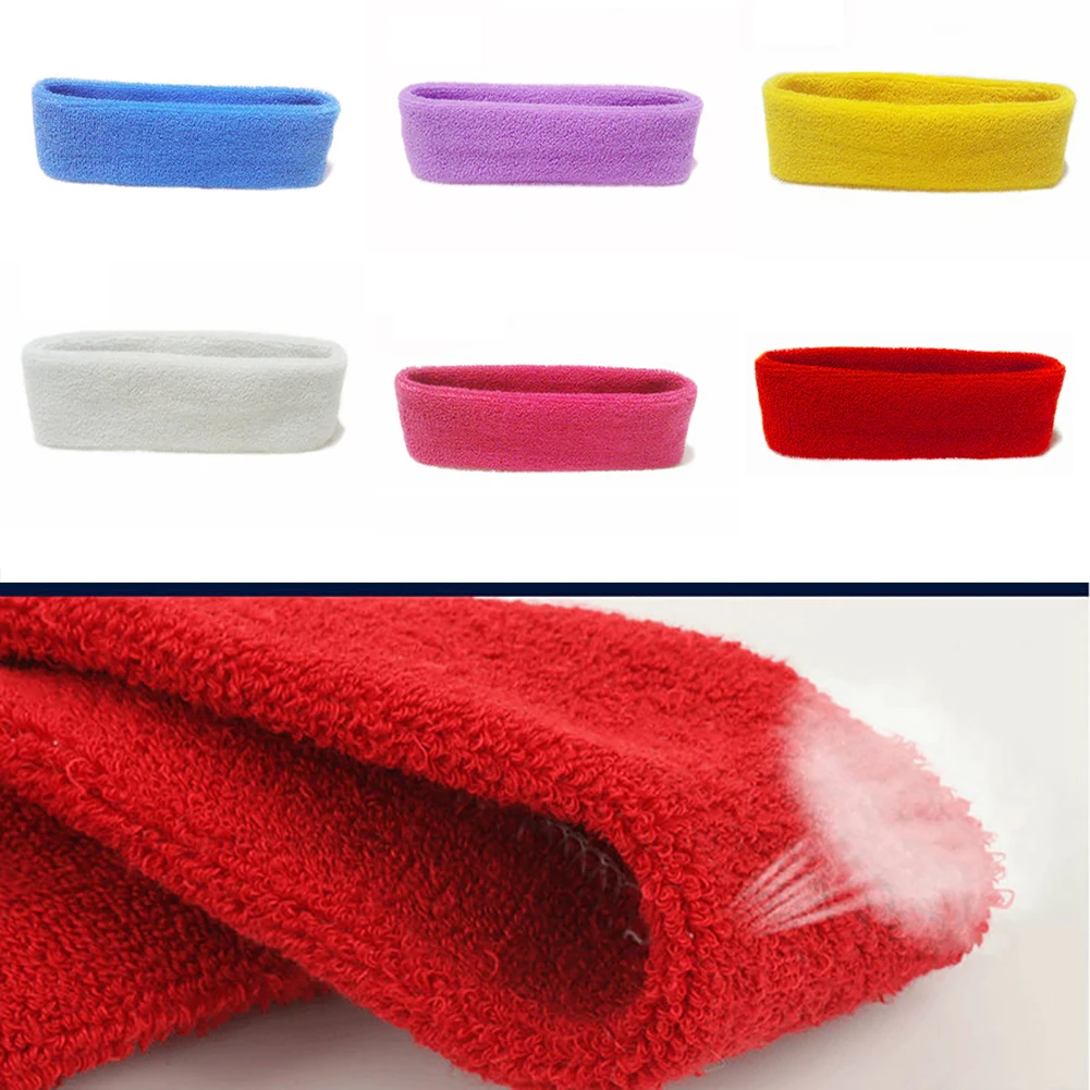 Sports Headbands Outdoor Sport Sweatband Headband Yoga Gym Unisex Stretch Solid Color Hair Band Men Hairband Women Sports Fitness Supplies